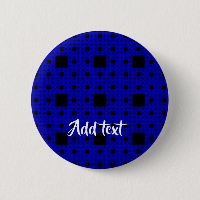Black and blue blocks 2 inch round button (Front)
