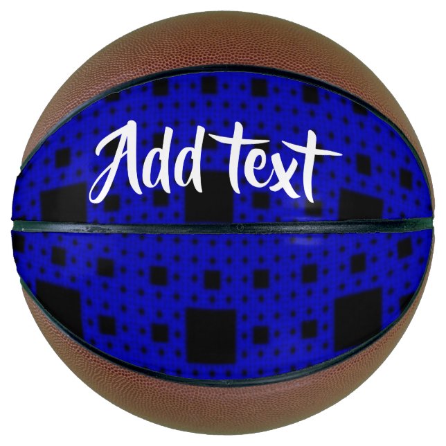 Black and blue blocks basketball (Front)