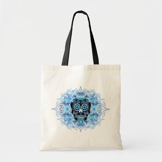 Black and Blue Calavera Bag (Front)