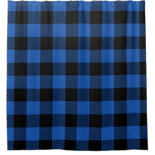 Black and Blue Chequered Buffalo Pattern