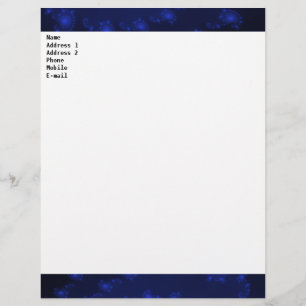 Black and Blue Customizable Letterhead