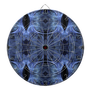 Black and Blue Fractal Dart Board