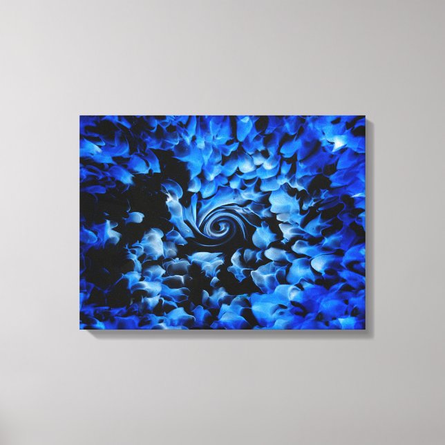 Black and Blue Glass Abstract Canvas Print (Front)