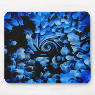 Black and Blue Glass Abstract Mouse Pad
