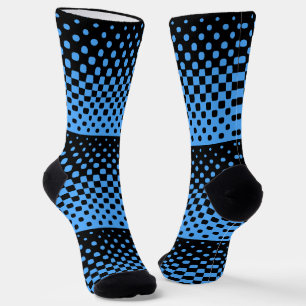 Black And Blue Graphic Gradient Socks
