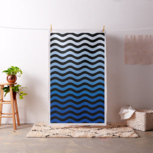 Black and Blue Hue Stripes Fabric