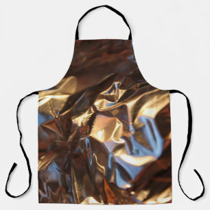 Black and blue leather jacket apron