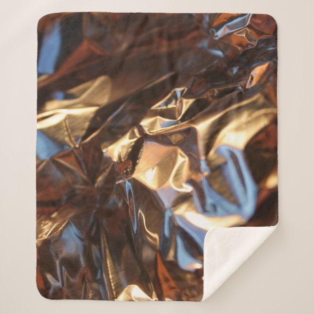 Black and blue leather jacket sherpa blanket (Front)