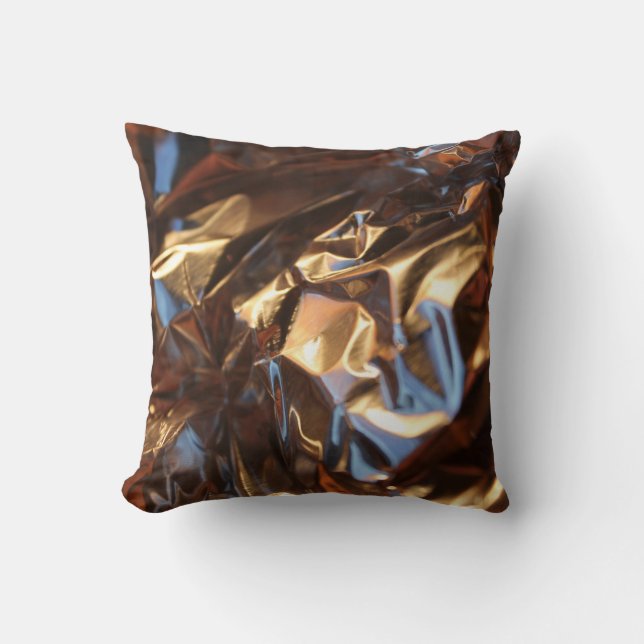 Black and blue leather jacket throw pillow (Front)