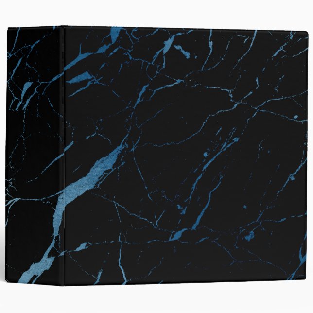 Black and Blue Marble Designer Binder (Front/Spine)