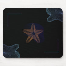 Black and Blue Modern holographic  Mouse Pad