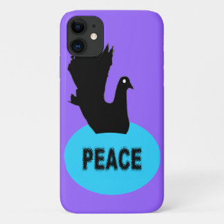 Black and Blue Peace Dove iPhone 3 Case