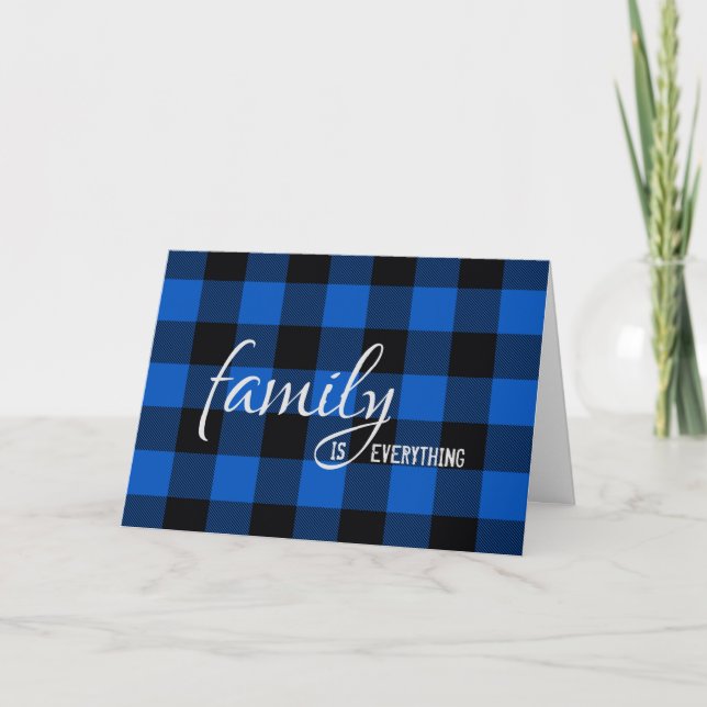 Black and Blue Plaid Brother-in-law Birthday Card (Front)