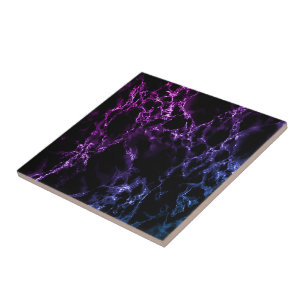 Black and Blue Purple Marble Stone Ceramic Tile