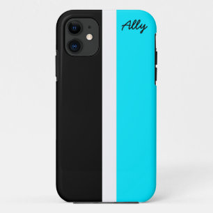 Black and Blue Sectioned iPhone Case