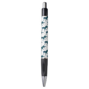 Black and Blue Silhouette Zebra Pen