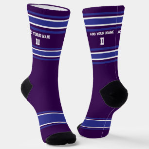 Black and Blue Sport Jersey - Name Number Socks