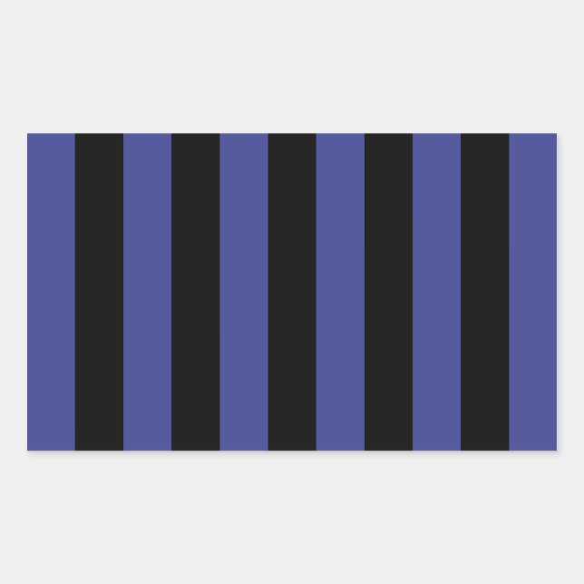 Black and Blue Stripes Sticker (Front)