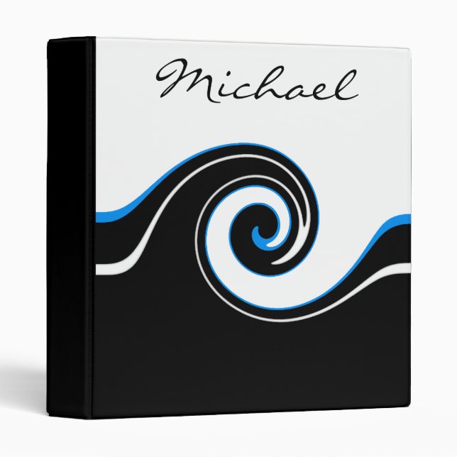 Black and Blue Swirls Binder (Front/Spine)