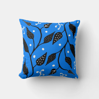 Black and Blue Throw Pillow