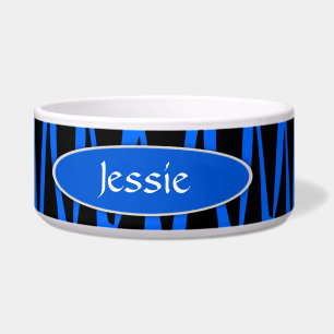 Black and Blue Zebra Stripes Personalized