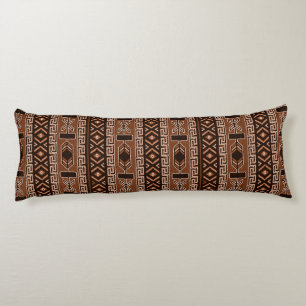 Black And Brown Aztec Pattern Body Pillow
