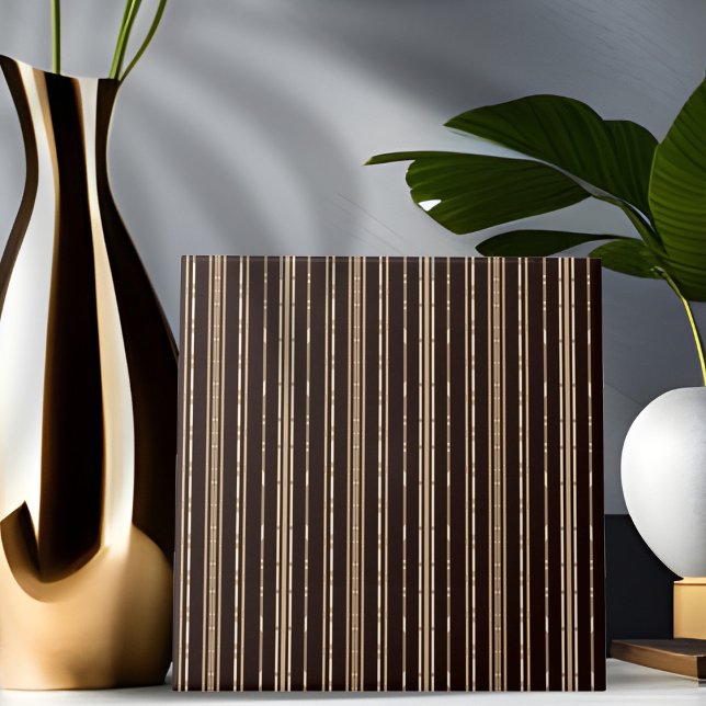 Black and Brown Bamboo Look Striped Tile (Creator Uploaded)