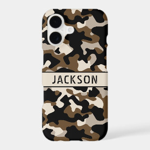 Black and Brown Camouflage Personalized 