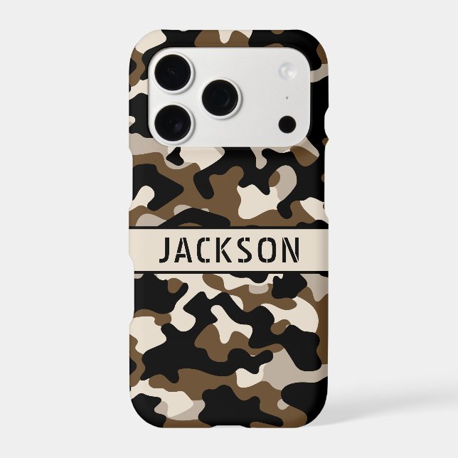 Black and Brown Camouflage Personalized (Back)