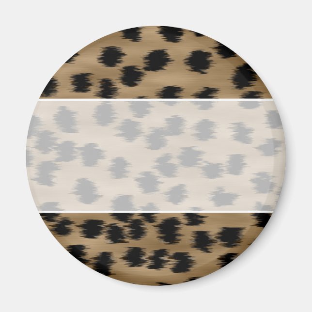 Black and Brown Cheetah Print Pattern. Magnet (Front)
