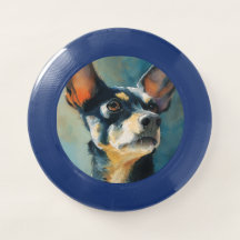 Black and brown chihuahua watercolor portrait