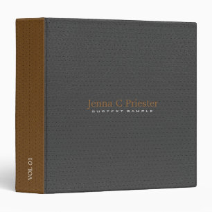 Black And Brown Faux Leather Look Binder