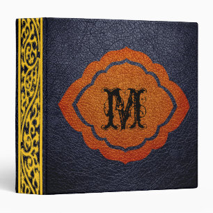 Black and Brown Leather Binder