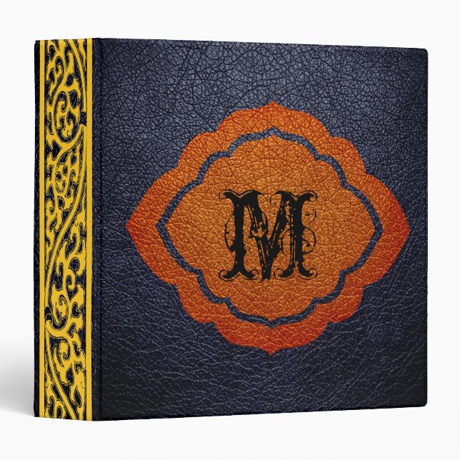 Black and Brown Leather Binder (Front/Spine)