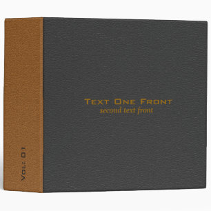 Black And Brown Leather Look Binder