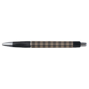 Black and Brown Plaid Pen