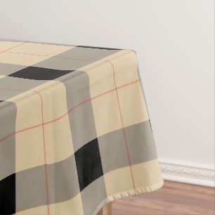 Black and brown Plaid / tartan pattern table cloth