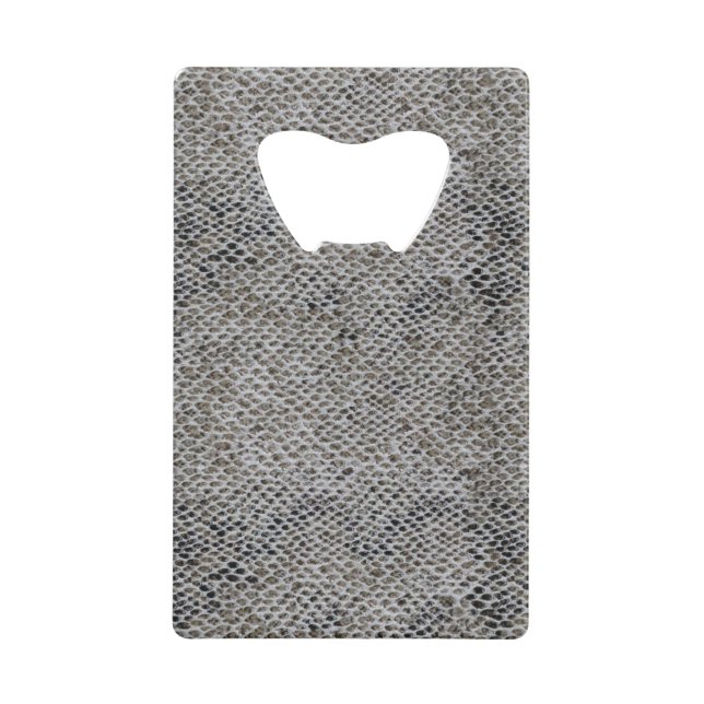 Black and Brown Snake Skin Wallet Bottle Opener (Front)