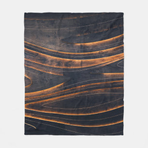 BLACK AND BROWN SPIRAL STAIRS FLEECE BLANKET