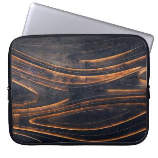 BLACK AND BROWN SPIRAL STAIRS LAPTOP SLEEVE