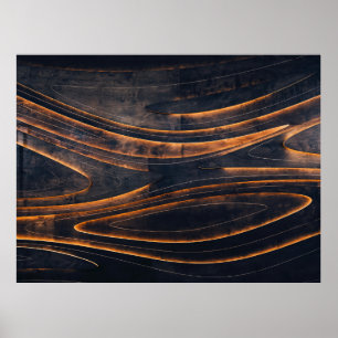 Black and brown spiral stairs poster