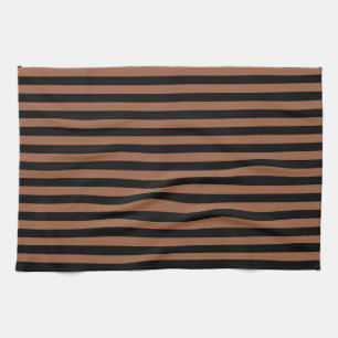 Black and Brown Stripes Kitchen Towel