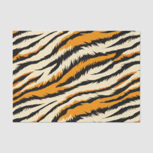 Black and Brown Tiger Stripes Pattern  Tissue Paper