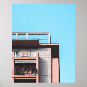 BLACK AND BROWN WOODEN HOUSE POSTER
