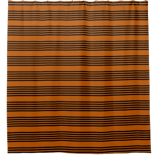 Black and burnt orange five stripe pattern (Front)