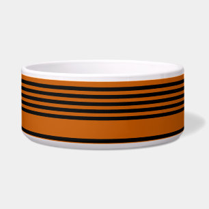 Black and burnt orange five stripe pattern