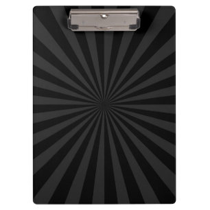 Black and Charcoal Burst Decor Customize This Clipboard