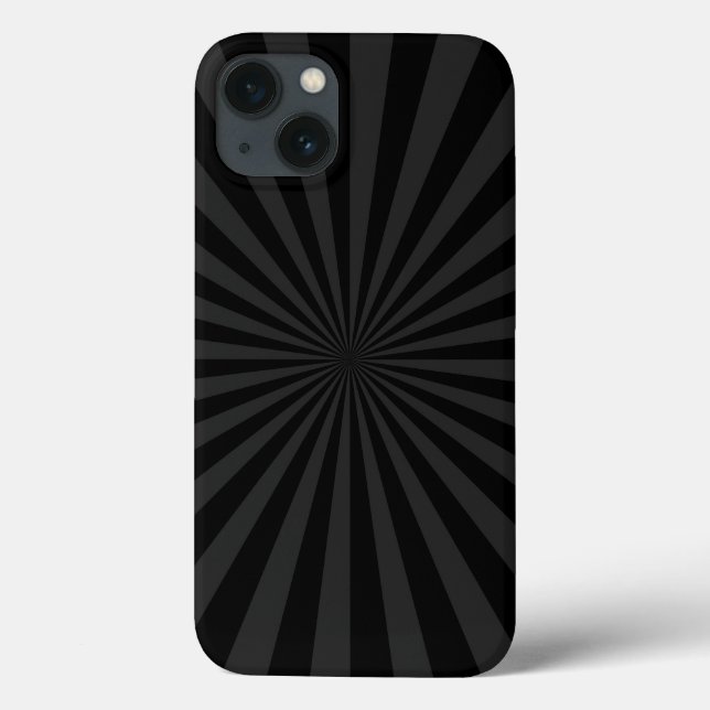 Black and Charcoal Sun Burst Customize This Case-Mate iPhone Case (Back)