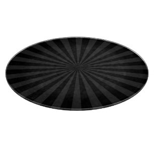 Black and Charcoal Sun Burst Customize This Cutting Board