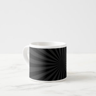 Black and Charcoal Sun Burst Customize This Espresso Cup